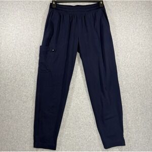 Koi Next Gen Jogger Pants Womens Size Med Petite Navy Good Vibe Elastic Waist
